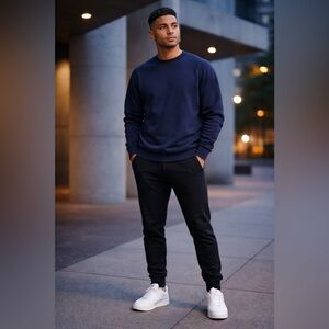 Nike 24.7 Premium Dri-FIT Crewneck Sweatshirt Navy L NWT $130 Retail